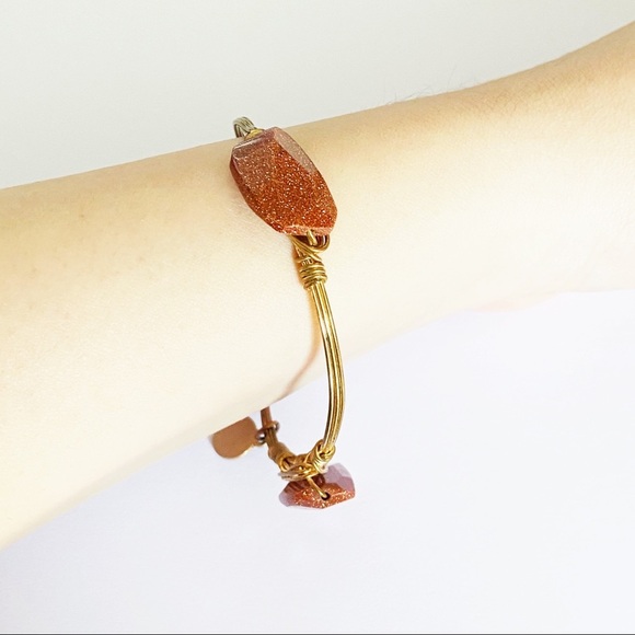 Bourbon & bowties goldstone copper wire bangle - Picture 6 of 6